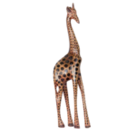 Statuette Girafe Africaine - Beige