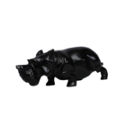 Hippopotame en ébène noir (moyen modèle) – Image 2