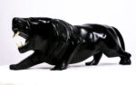 Lion en ébène noir (grand modèle)