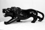 Lion en ébène noir (grand modèle) – Image 4