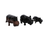 Hippopotame en ébène noir (petit modèle) – Image 3