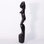 Statuette Femme Africaine - Mains sur la Tête - Bois – Image 4